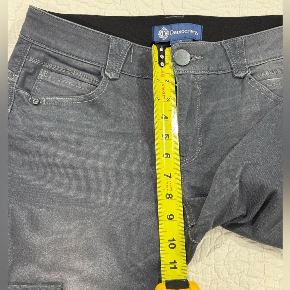 Democracy Womens Gray Stretch Skinny Jeans Size 8 - Picture 4 of 9